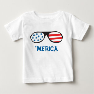 T-shirt Pour Bébé Lunettes de soleil Merica Retro