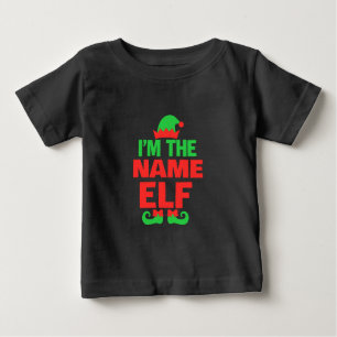 T-shirt Pour Bébé Lutin de Noël personnalisé