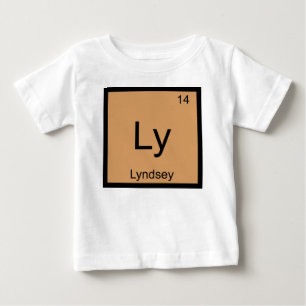 T-shirt Pour Bébé Lyndsey Nom Chimie Élément Tableau périodique