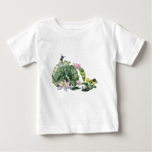 T-shirt Pour Bébé Lys d'eau japonais et fleurs de Lotus