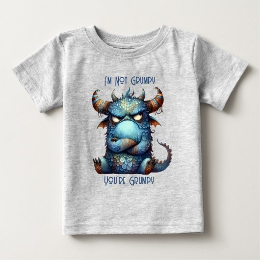 T-shirt Pour Bébé M. Grumpy Monster (Devant)