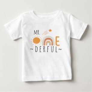 T-shirt Pour Bébé M. Onederful Boho Arc-en-ciel premier enfant