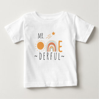 T-shirt Pour Bébé M. Onederful Boho Arc-en-ciel premier enfant