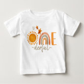 T-shirt Pour Bébé M. Onederful Premier anniversaire Rainbow et Sun P (Devant)