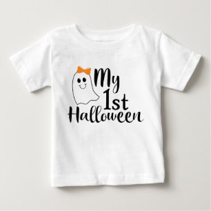 T-shirt Pour Bébé Ma 1ère Halloween mignonne Bébé Fille Fantôme Bébé