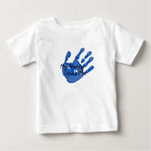 T-shirt Pour Bébé "Ma bonne d'enfants m'aime" - bleu