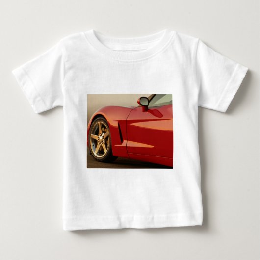 T-shirt Pour Bébé Ma Corvette rouge (Devant)