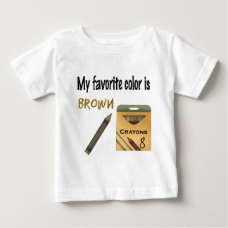 T-shirt Pour Bébé Ma couleur préférée est Brown