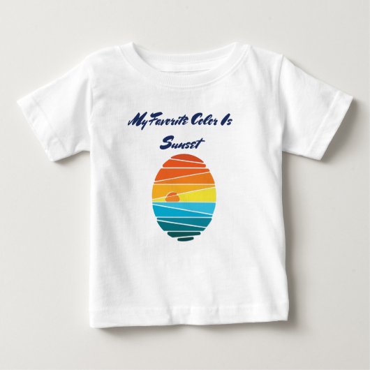 T-shirt Pour Bébé Ma Couleur Préférée Est Coucher De Soleil (Devant)