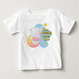 T-shirt Pour Bébé Ma grand-mère m'aime Eléphant