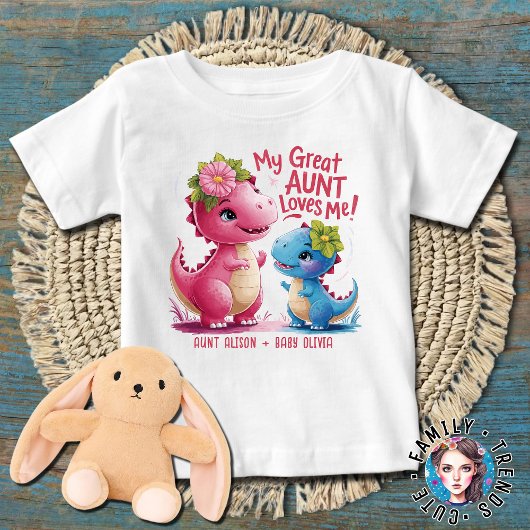 T-shirt Pour Bébé Ma Grande Tante M'Aime