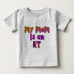 T-shirt Pour Bébé "Ma maman est chien d'une droite" et badine le