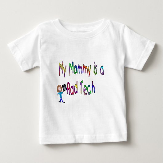 T-shirt Pour Bébé Ma maman est une Rad Tech (Chemises pour enfants) (Devant)