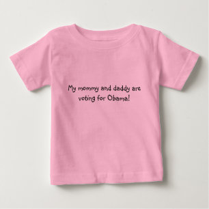 T-shirt Pour Bébé Ma maman et papa votent pour Obama !