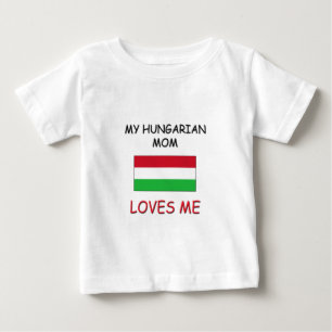 T-shirt Pour Bébé Ma maman hongroise m'aime