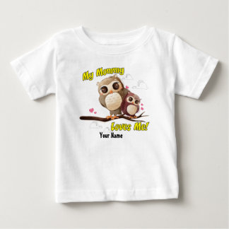 T-shirt Pour Bébé Ma maman m'aime Hibou