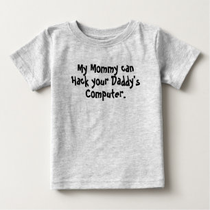 T-shirt Pour Bébé Ma maman peut entailler votre papa