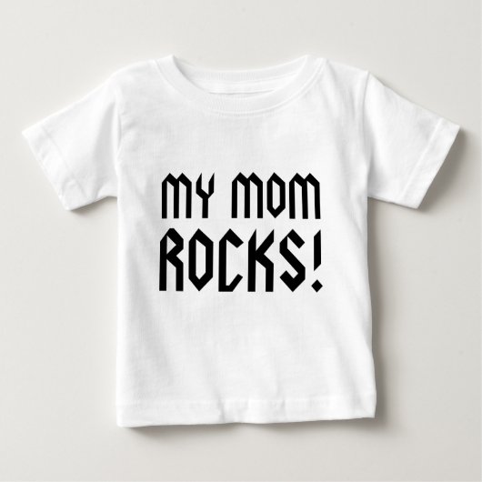 T-shirt Pour Bébé Ma maman Rocks ! (Devant)