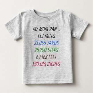 T-shirt Pour Bébé Ma Mère A Couru 13,1 Miles