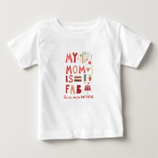 T-shirt Pour Bébé Ma mère est fab (Devant)