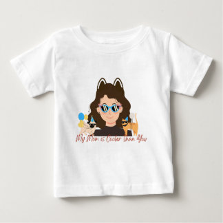 T-shirt Pour Bébé Ma mère est Glacière que toi