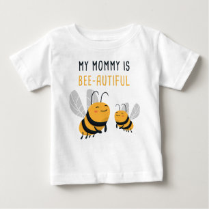 T-shirt Pour Bébé Ma mère est une abeille Mignonne Fête des Mères Ab