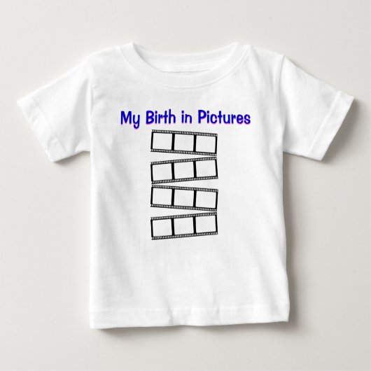 T-shirt Pour Bébé Ma naissance en images (Devant)