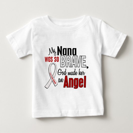 T-shirt Pour Bébé Ma Nana est un cancer de poumon d'ange (Devant)