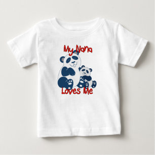 T-shirt Pour Bébé Ma Nana m'aime panda