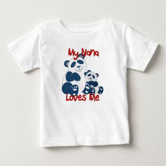 T-shirt Pour Bébé Ma Nana m'aime panda