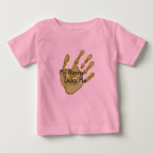 T-shirt Pour Bébé "Ma Nounou m'aime"-Vert (Devant)