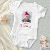 T-shirt Pour Bébé Ma photo de bébé pour le 1er Noël