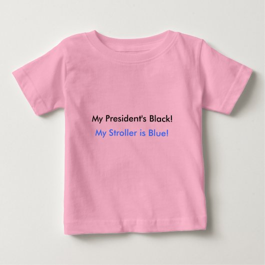 T-shirt Pour Bébé Ma poussette est bleue ! (Devant)