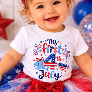 T-shirt Pour Bébé Ma première chemise du 4 juillet