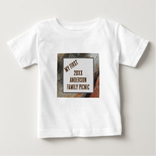 T-shirt Pour Bébé Ma Première Famille Pique-Nique Nature Plumes Réun