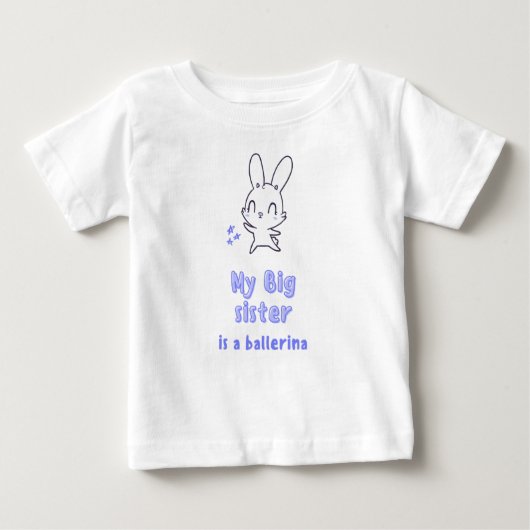 T-shirt Pour Bébé Ma sœur mybg est une ballerine  (Devant)