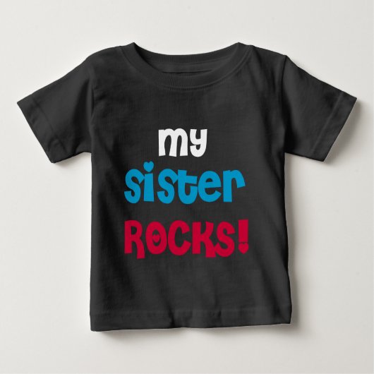 T-shirt Pour Bébé Ma soeur Rocks (Devant)