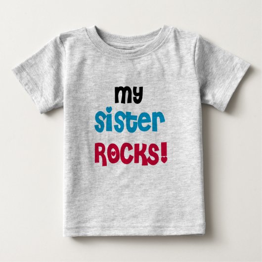 T-shirt Pour Bébé Ma soeur Rocks (Devant)