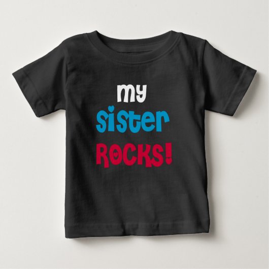 T-shirt Pour Bébé Ma soeur Rocks (Devant)