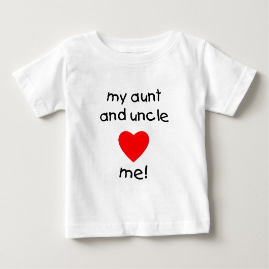 T-shirt Pour Bébé Ma tante et oncle m'aiment (Devant)