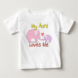 T-shirt Pour Bébé Ma tante Loves Me Elephant