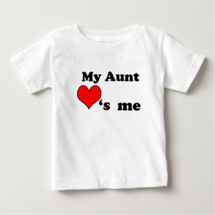T-shirt Pour Bébé Ma tante m'aime