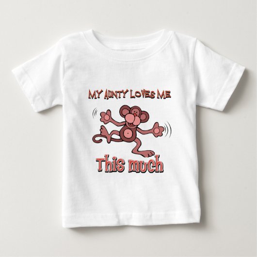 T-shirt Pour Bébé Ma tante m'aime ce beaucoup (Devant)
