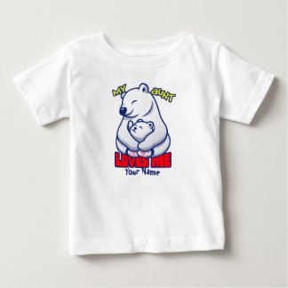 T-shirt Pour Bébé Ma Tante M'Aime Ours Polaire
