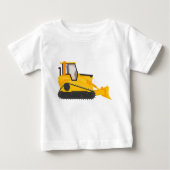 T-shirt Pour Bébé Machine de construction Bulldozer (Devant)