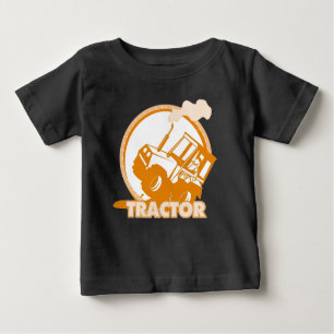 T-shirt Pour Bébé Machines agricoles oranges de tracteur