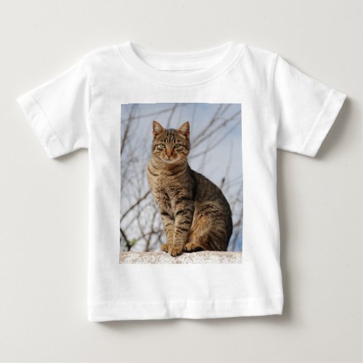 T-shirt Pour Bébé Mackerel Tabby Cat (Devant)