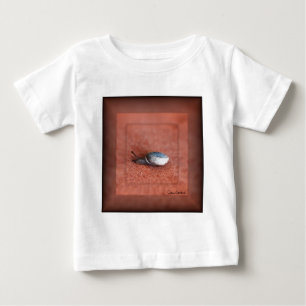 T-shirt Pour Bébé Macro Photographie de Snail sur Terracotta