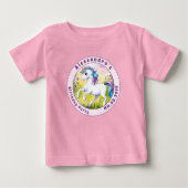 T-shirt Pour Bébé Magic Pastel Custom Unicorn Anniversaire (Devant)