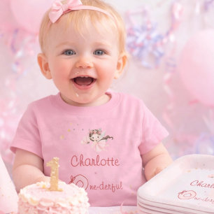 T-shirt Pour Bébé Magique Fée Merveilleux Rouge à Joues Filles 1er A